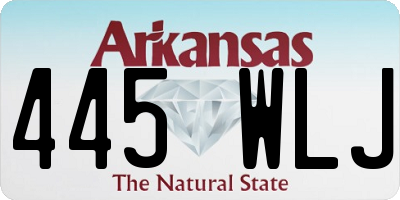 AR license plate 445WLJ