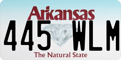 AR license plate 445WLM