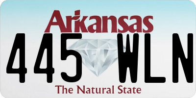 AR license plate 445WLN