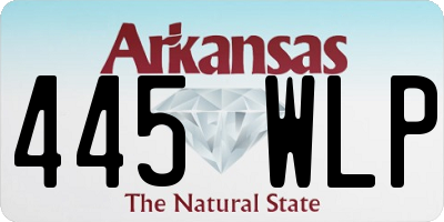 AR license plate 445WLP