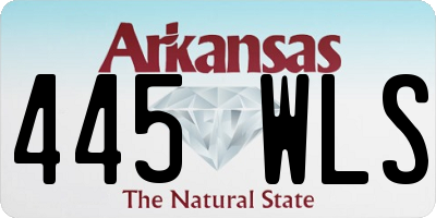 AR license plate 445WLS