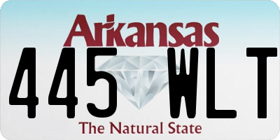 AR license plate 445WLT