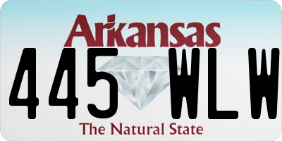 AR license plate 445WLW