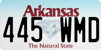 AR license plate 445WMD