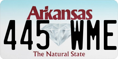 AR license plate 445WME