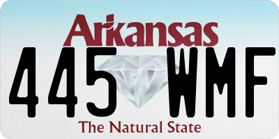AR license plate 445WMF