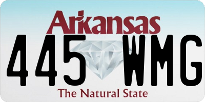 AR license plate 445WMG