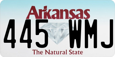 AR license plate 445WMJ