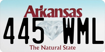 AR license plate 445WML