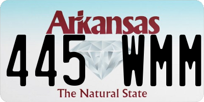 AR license plate 445WMM