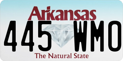 AR license plate 445WMO