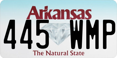AR license plate 445WMP