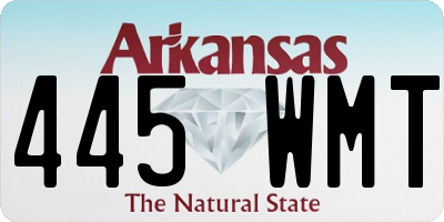 AR license plate 445WMT