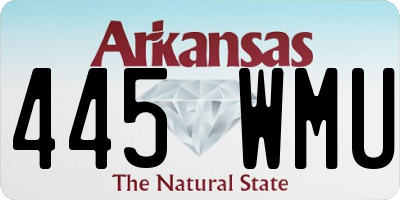 AR license plate 445WMU