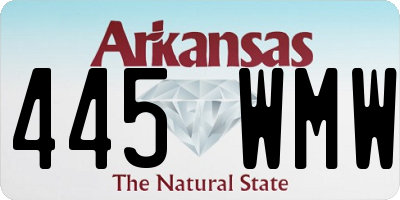 AR license plate 445WMW