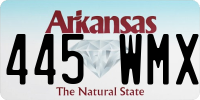 AR license plate 445WMX