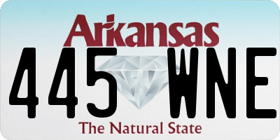 AR license plate 445WNE