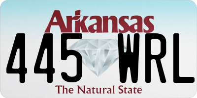 AR license plate 445WRL