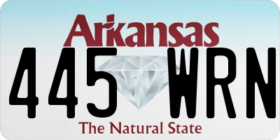 AR license plate 445WRN