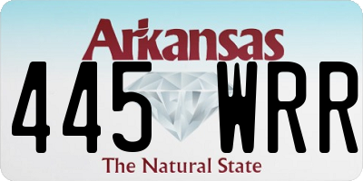 AR license plate 445WRR