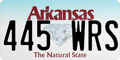 AR license plate 445WRS