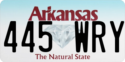 AR license plate 445WRY