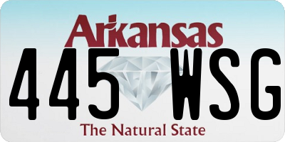 AR license plate 445WSG