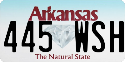 AR license plate 445WSH