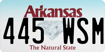 AR license plate 445WSM