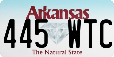 AR license plate 445WTC