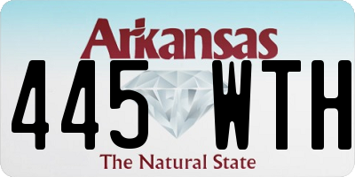 AR license plate 445WTH