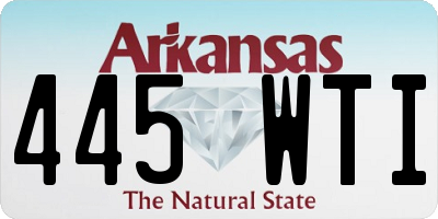 AR license plate 445WTI