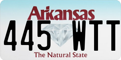 AR license plate 445WTT