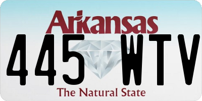 AR license plate 445WTV