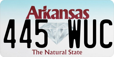 AR license plate 445WUC