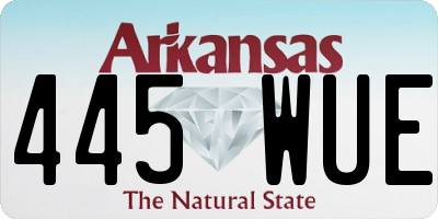 AR license plate 445WUE