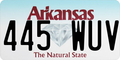 AR license plate 445WUV