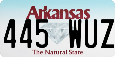 AR license plate 445WUZ