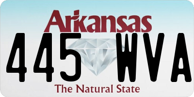 AR license plate 445WVA