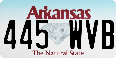AR license plate 445WVB