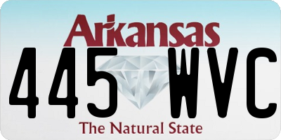 AR license plate 445WVC