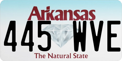 AR license plate 445WVE