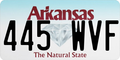 AR license plate 445WVF