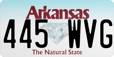 AR license plate 445WVG