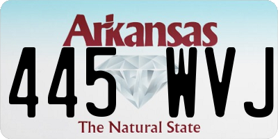 AR license plate 445WVJ