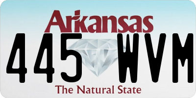 AR license plate 445WVM