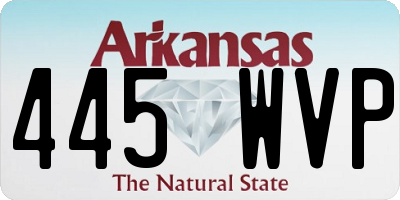 AR license plate 445WVP