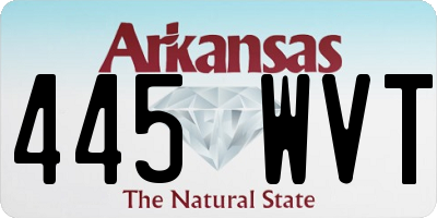 AR license plate 445WVT