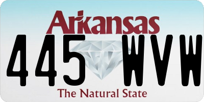 AR license plate 445WVW