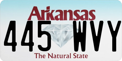 AR license plate 445WVY